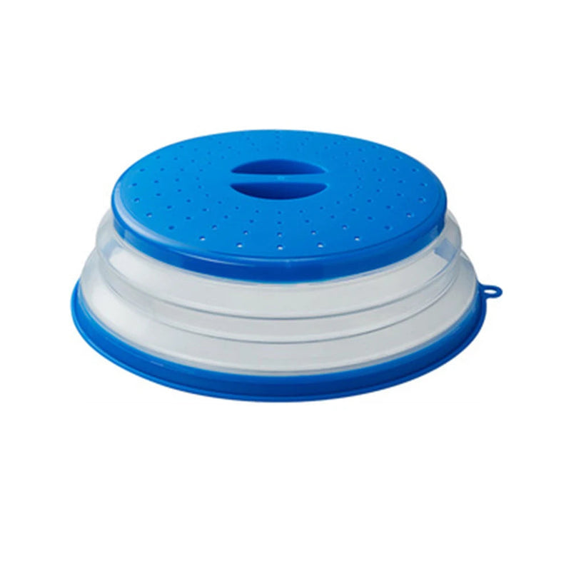 Collapsible Microwave Lid & Colander – Silicone Folding Cover for Heating Food, Draining Fruits, and Steaming Veggies