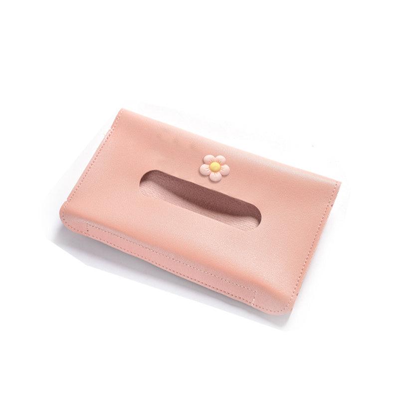 1pc Car Sun Visor Tissue Box, Car Hanging Tissue Box, PU Leather Napkin Case Holder Car Accessories For Women Ladies