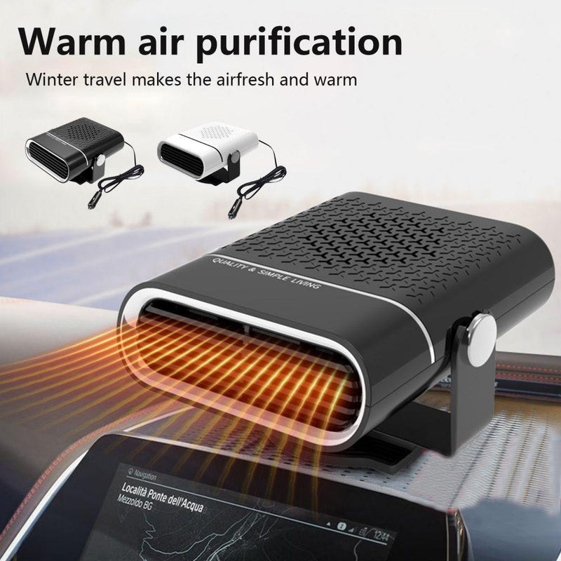 2024 Portable Car Heater Fast Heating Quickly Defrost Defogger Demister Heat Cooling Fan