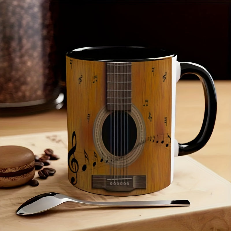 Thermal Ceramic Guitar Mug – 11oz Insulated Coffee Cup, Music Lover’s Gift with Reusable & Easy-Clean Design for Daily Inspiration