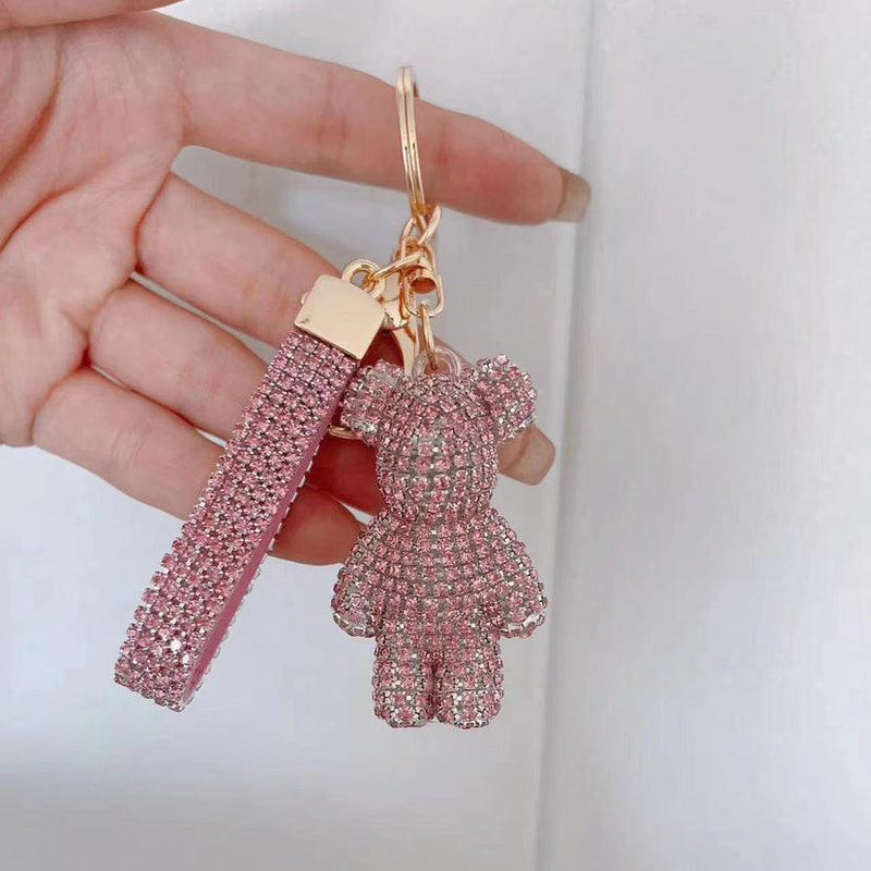 1pc Cute Bear Keychain Accessories For Women, Mama, Kids, Girl, Men, Kawaii Car Key Chain For Wallet, Backpack, Coin Purse
