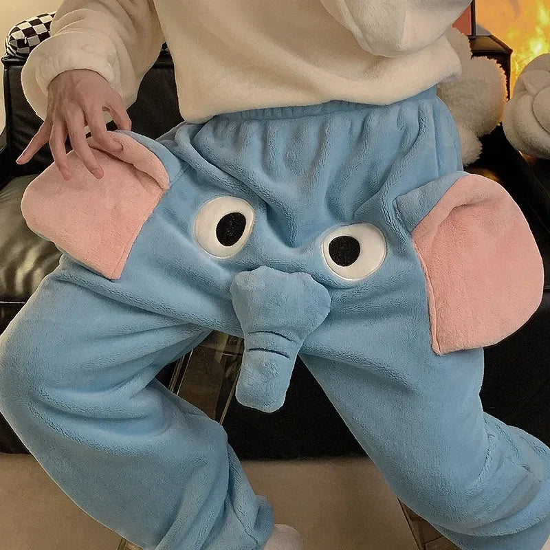 Cute Dumbo Elephant Pajama Pants – 3D Creative Disney Winter Lounge Pants for Girls & Fun Sleepwear Gifts