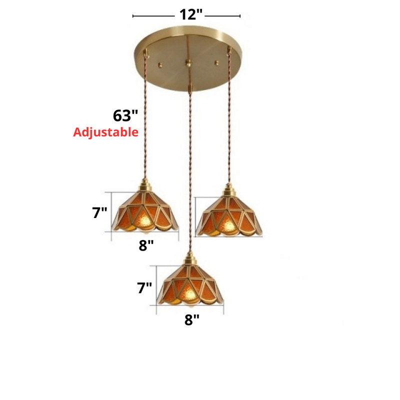 Vintage Stained Glass Pendant Lights