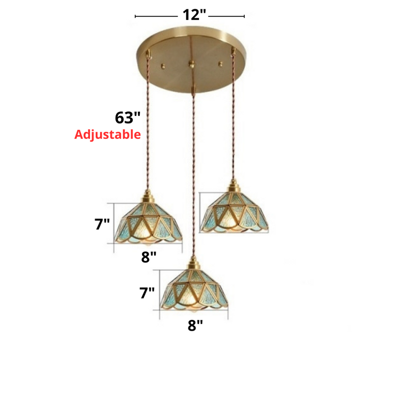 Vintage Stained Glass Pendant Lights