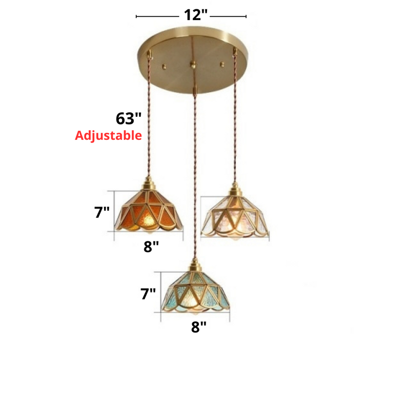 Vintage Stained Glass Pendant Lights