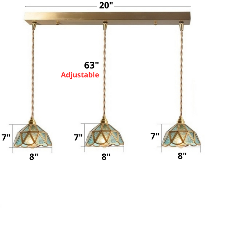 Vintage Stained Glass Pendant Lights