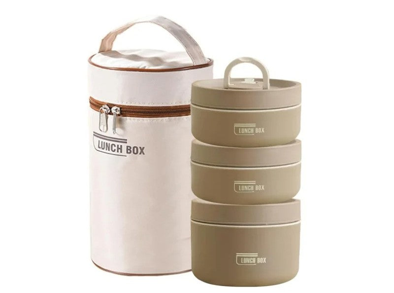 Stackable 4-Tier Bento Lunch Box – 304 Stainless Steel with Cutlery Set for Kids, Adults & Office Meals