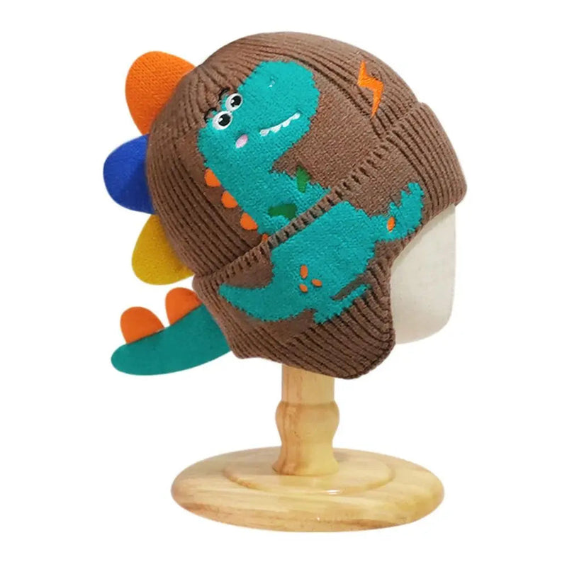 Dinosaur Winter Hat for Kids – Thick Warm Hat with Ear Protection for Boys & Girls, Adorable Design for Cold Weather Comfort