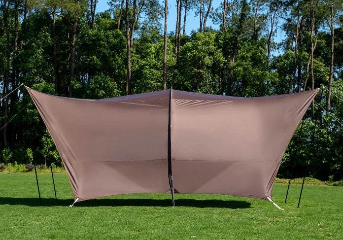 Foldable Tunnel Canopy Tent – UV-Resistant Rainproof Outdoor Shade with Silver Coating for Camping, Beach, or Backyard Shelter