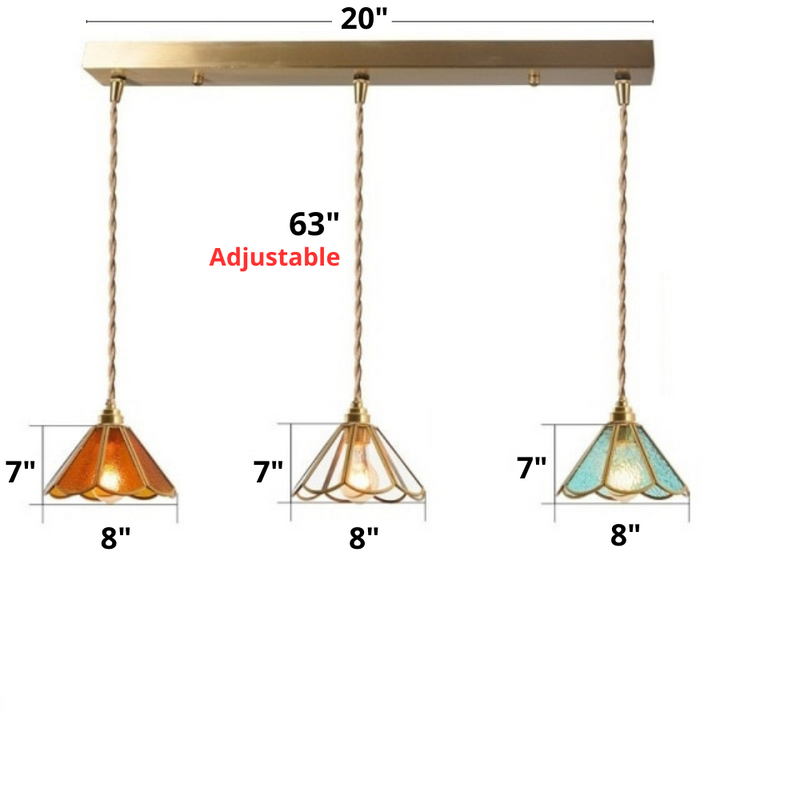 Vintage Stained Glass Pendant Lights