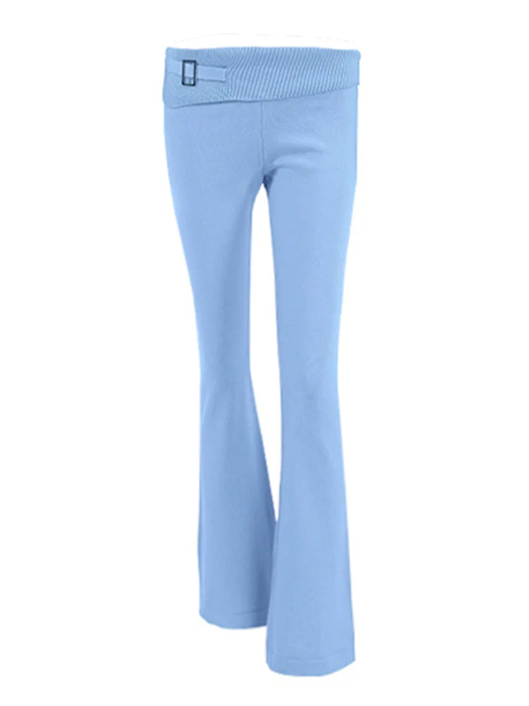 Trendy Knit Tracksuit – Cropped Hoodie & Trousers Set for Chic Comfort & Style