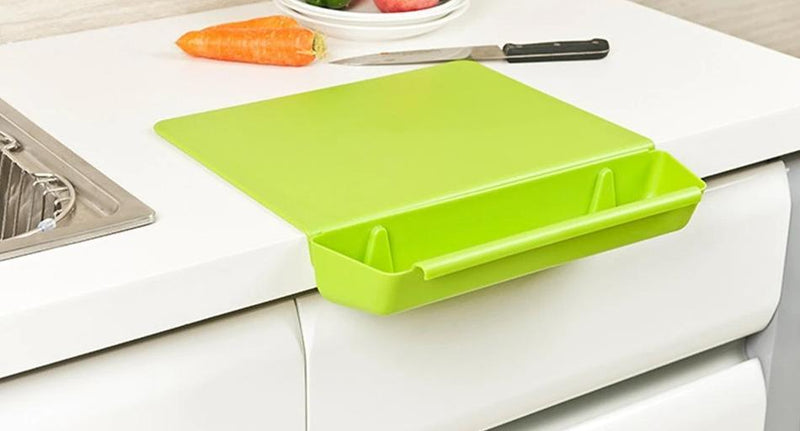 2-in-1 Foldable Cutting Board with Side Storage