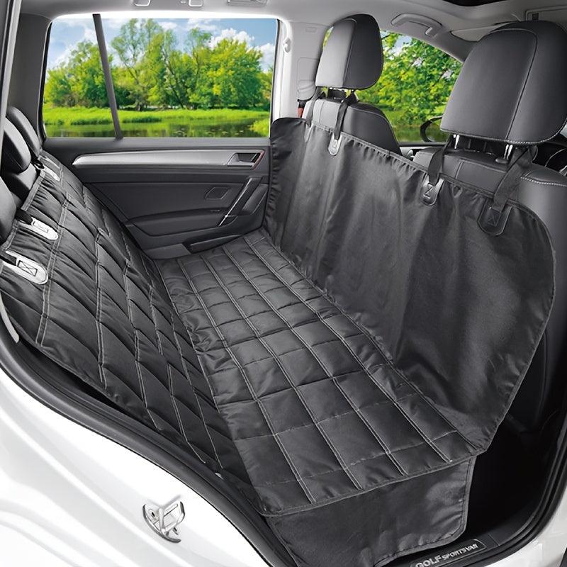 Waterproof Dog Car Seat Cover for Back Seat with Side Flaps and Mesh Window - Anti-Scratch Non-Slip Pet Hammock