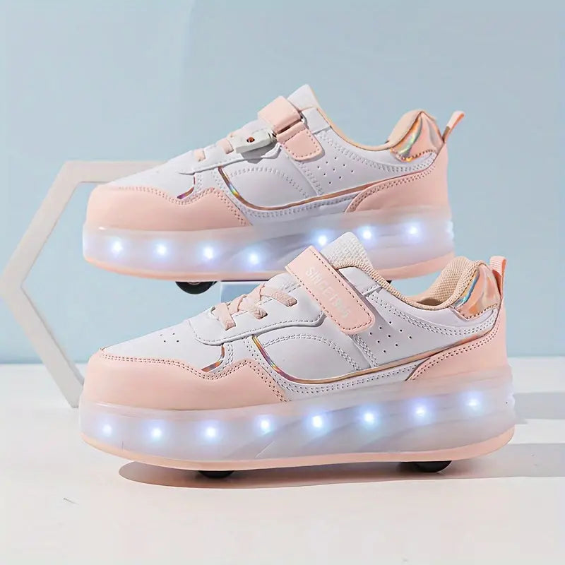 Wheelskate Adventure Roller Shoes - Popular Sneakers with Wheels and Lights