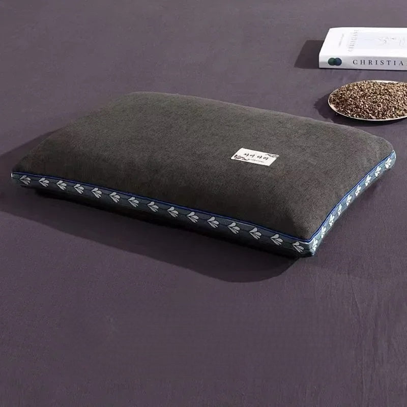 Pure Buckwheat Hull Neck Pillow – Natural Sleep Support for Side & Back Sleepers
