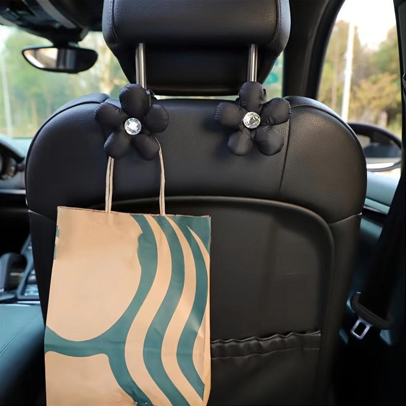 1pc Car Hook Car Seat Back Hook, Creative Flower Car Multifunctional Storage Hanging Hook Hanger, Fashion Car Interior Accessaries Women