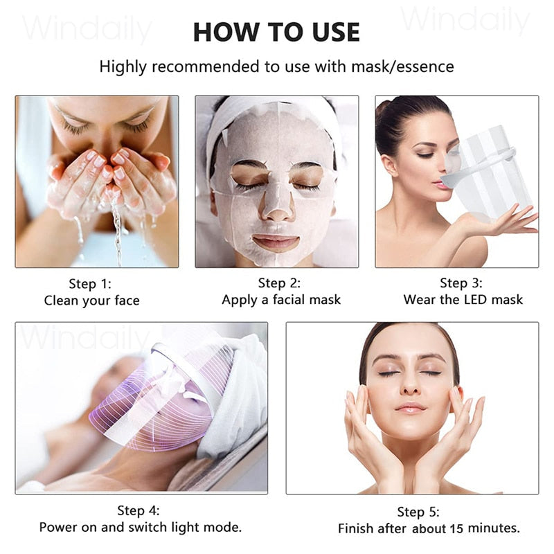 Photon Skin Rejuvenation Face & Neck Mask  7 Colors