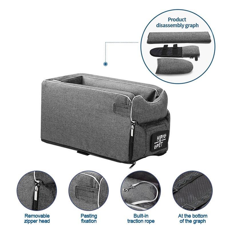 Center Console Armrest Pet Car Seat