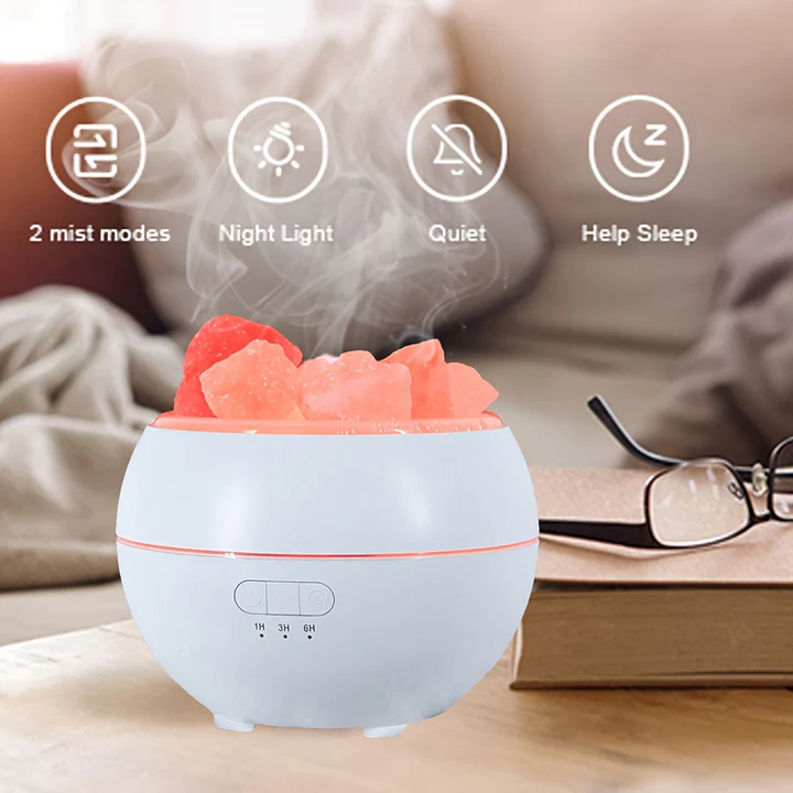 3-in-1 Salt Lamp Essential Oil Diffuser