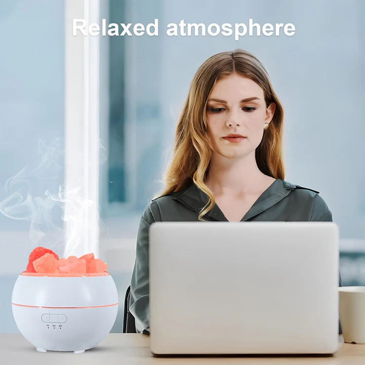 3-in-1 Salt Lamp Essential Oil Diffuser