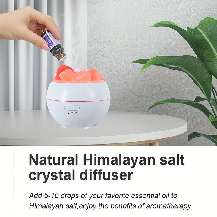 3-in-1 Salt Lamp Essential Oil Diffuser