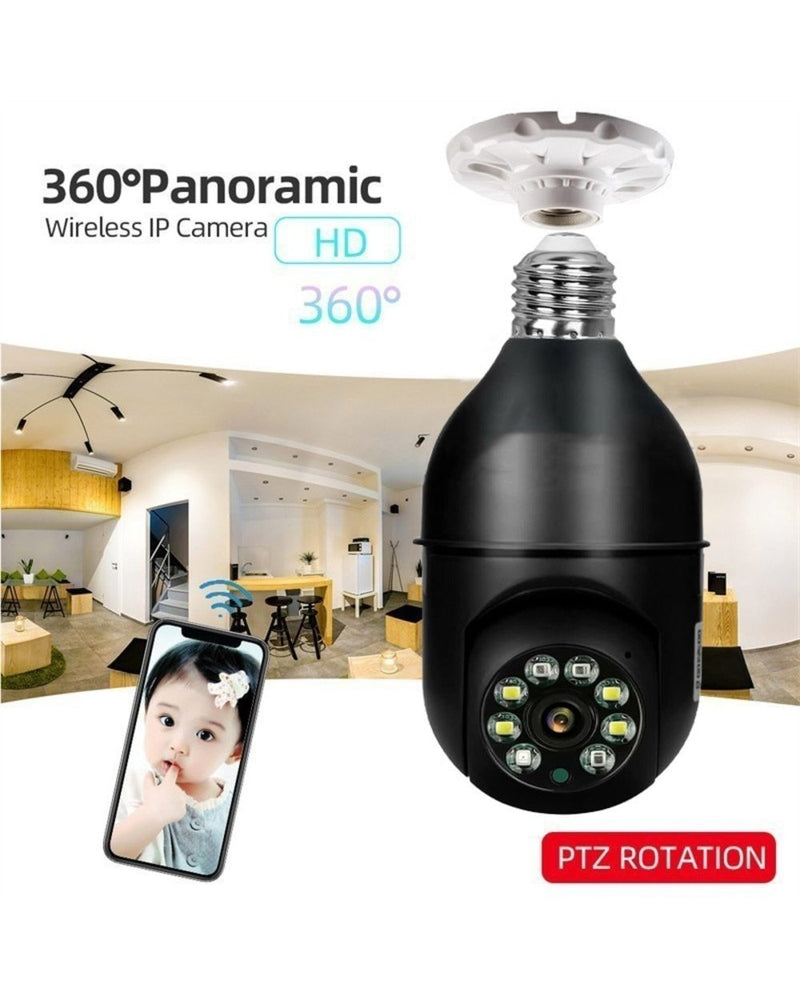 Wireless Wifi Light Bulb Camera Security Camera Premium, 360 Degree DigiEye Bulb Cam