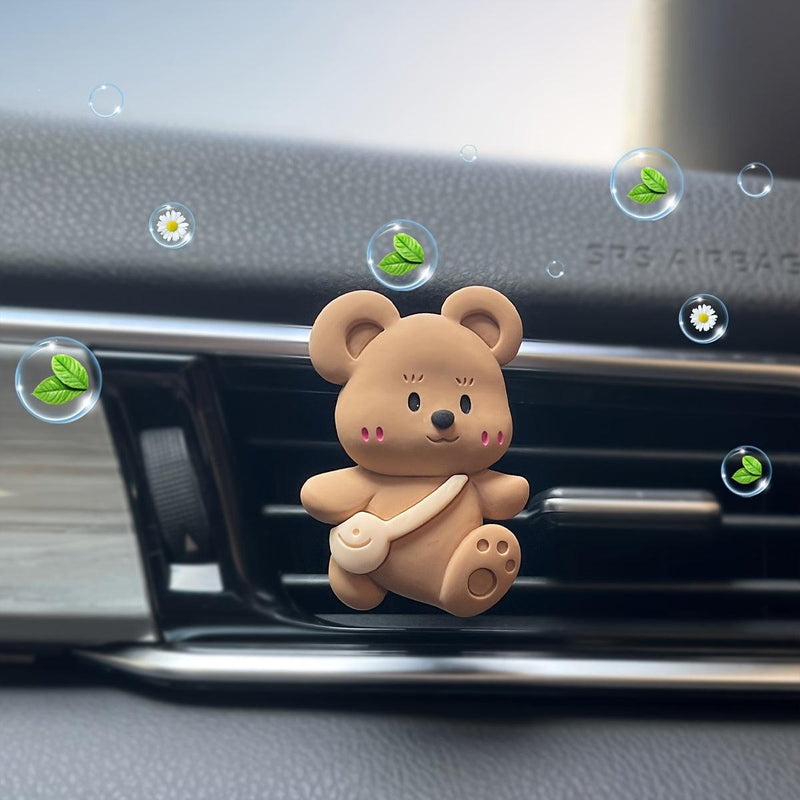 1pc Bag Bear Air Outlet Decoration Ornaments Solid Perfume Air Outlet Car Aromatherapy Inside The Automovtive Air Freshener Car Accessories Women