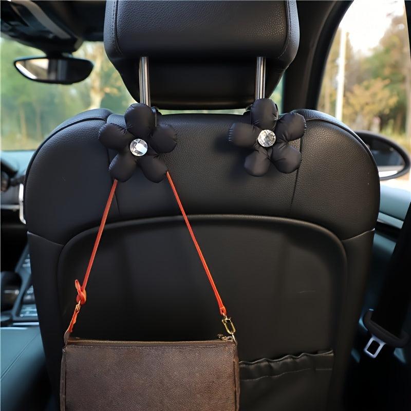 1pc Car Hook Car Seat Back Hook, Creative Flower Car Multifunctional Storage Hanging Hook Hanger, Fashion Car Interior Accessaries Women