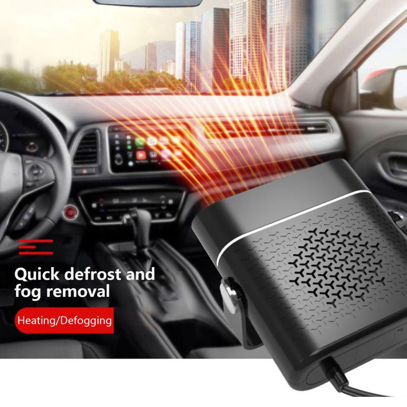 2024 Portable Car Heater Fast Heating Quickly Defrost Defogger Demister Heat Cooling Fan