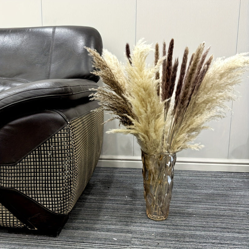 Dried Pampas Grass & Wild Flowers –30 pcs Pampas Elegant Boho Wedding Decor, Summer Table Centerpiece or Thoughtful Gift for Seasonal Celebrations