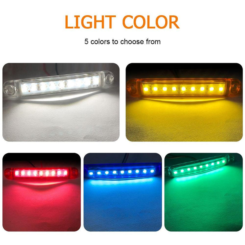 2PCS Led Warning Light 9 LEDs Indicator Car Side Sign Truck Light Lorry Warning Taillight Trailer Brake Lamp 12V 24V