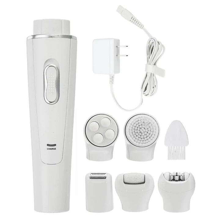 5-in-1 Epilator with Facial Cleansing |Leg Shaver | Bikini Trimmer | Eyebrows