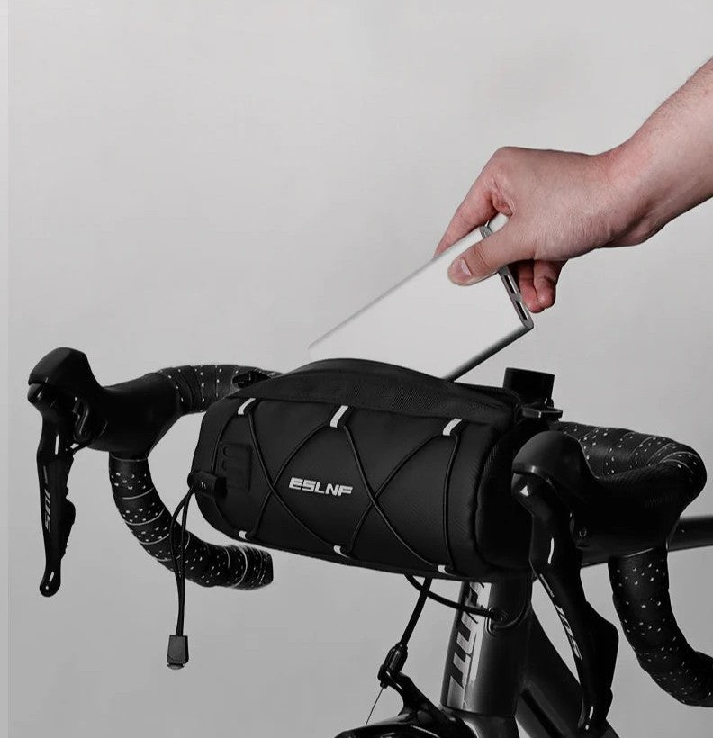 Waterproof Bike Front Tube Bag – Portable Large Capacity Handlebar Storage Basket for Cyclists & Commuters