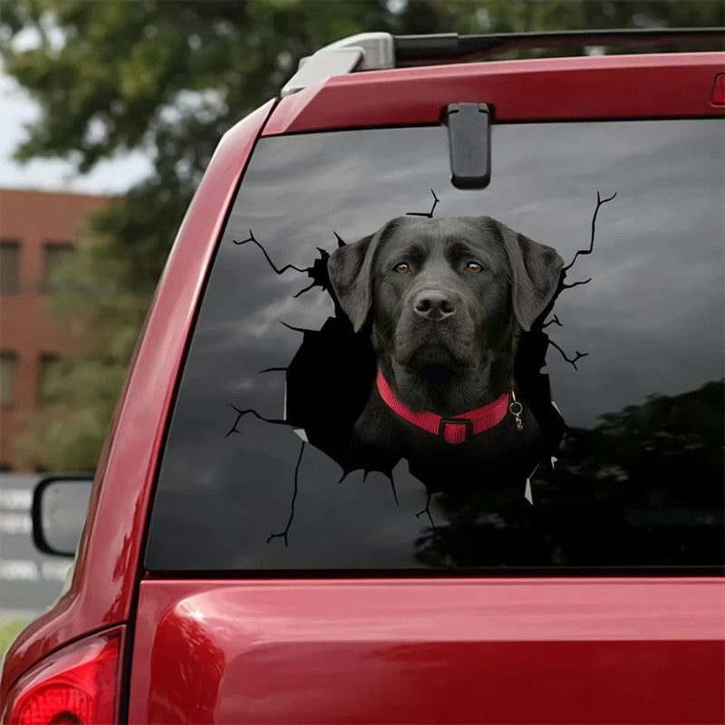 Doggy Windshield "Breaking" Decals | 12" x 12"