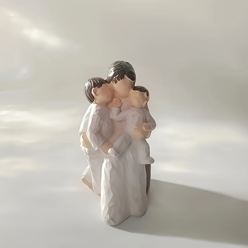 Heart-Shaped Resin Sister & Daughter, Mother & Child Statues – Warm Decorative Gift Celebrating Family Bond, Perfect for Mother’s Day, Birthday or Thanksgiving