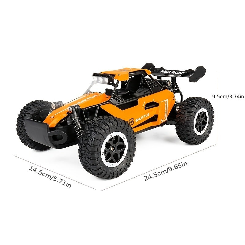 1:16 Scale Off-Road RC Buggy, 2.4GHz Remote Control, Rechargeable 500mAh Lithium Battery, 20KM/H, with LED Lights, USB Charging, Anti-Collision, for Ages 14+