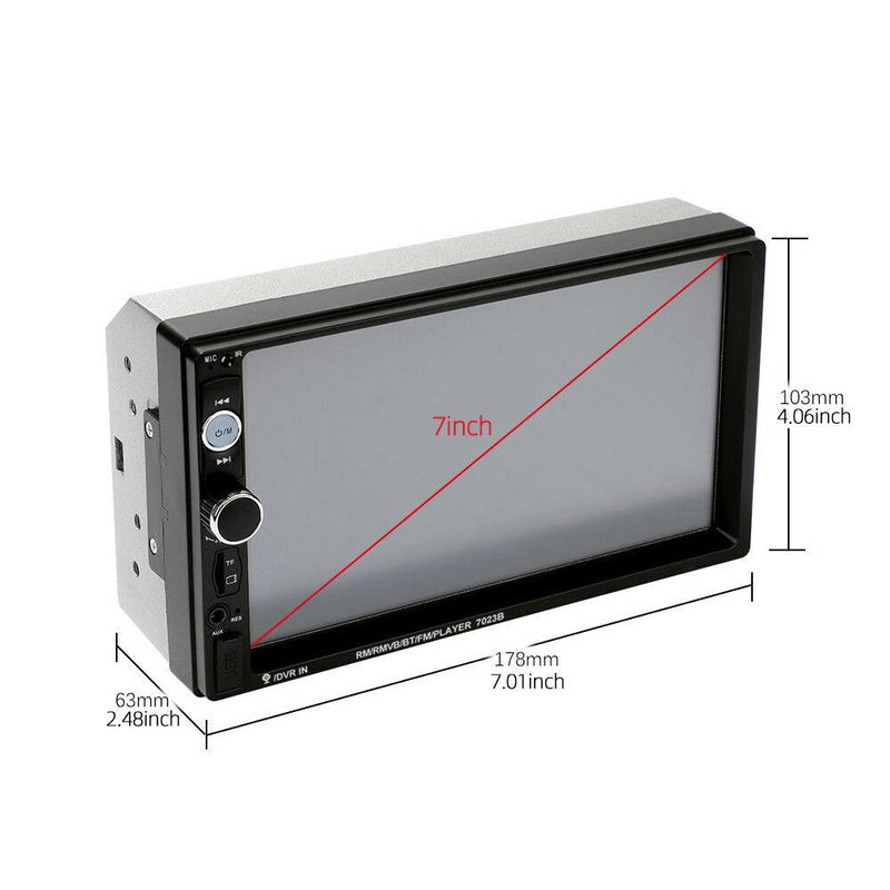 2 Din 7 Inch Car Stereo Touch Screen Multimedia MP5 Radio
