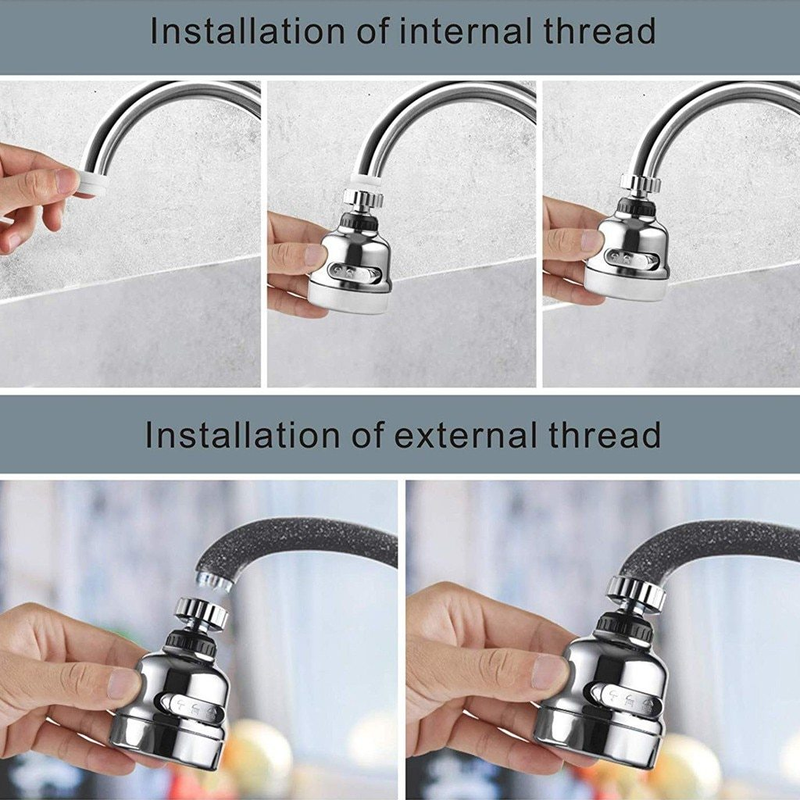 360 Degree Swivel Faucet Nozzle kitchen, internal external