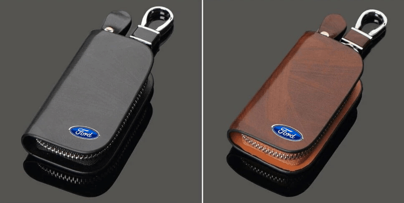 Custom Car Key Fob Leather Case With Your Logo, Fob Cover Protector, Keys Holder Keychain Accessories  For Ford, Mercedes, Toyota, Lexus, Honda