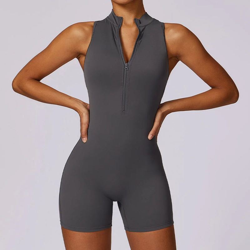 High Strength Hollow Back Scrunch Butt Gym Romper – Sexy Sleeveless Sport Jumpsuit for Yoga, Fitness & Activewear Chic