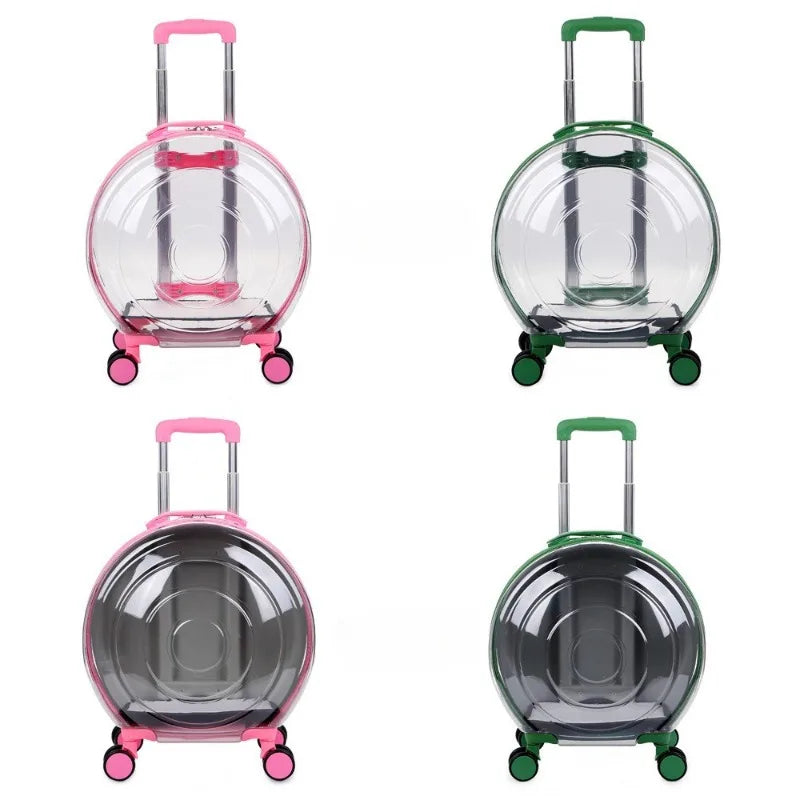 Transparent Pet Suitcase – Large Capacity Bubble Box for Stylish Pet Travel