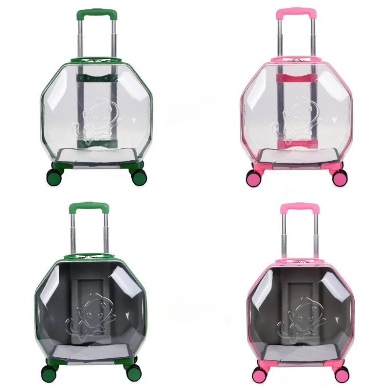 Transparent Pet Suitcase – Large Capacity Bubble Box for Stylish Pet Travel