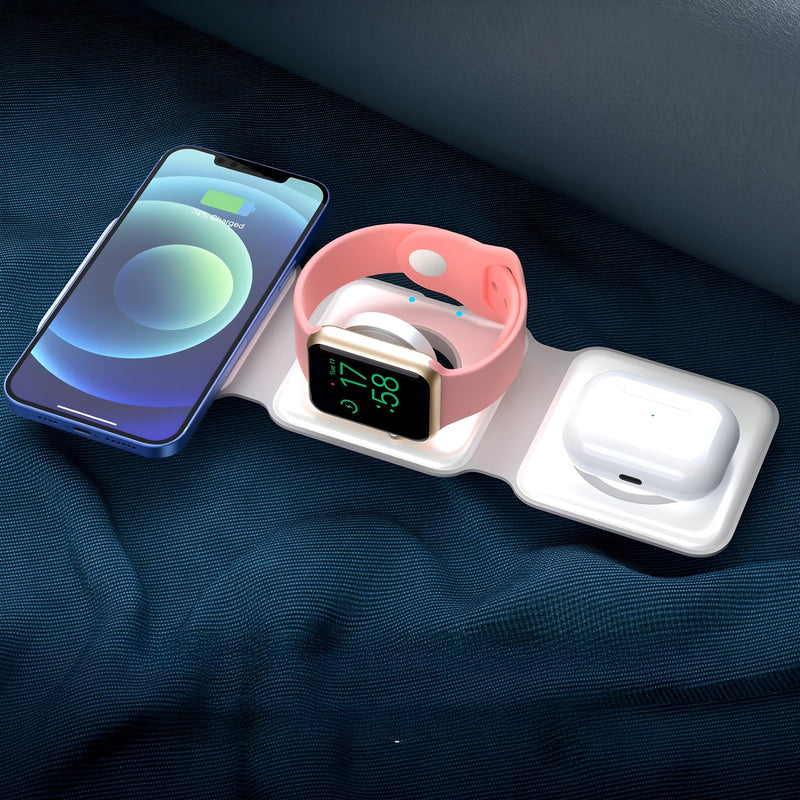 3 in 1 Wireless Foldable Travel Charger