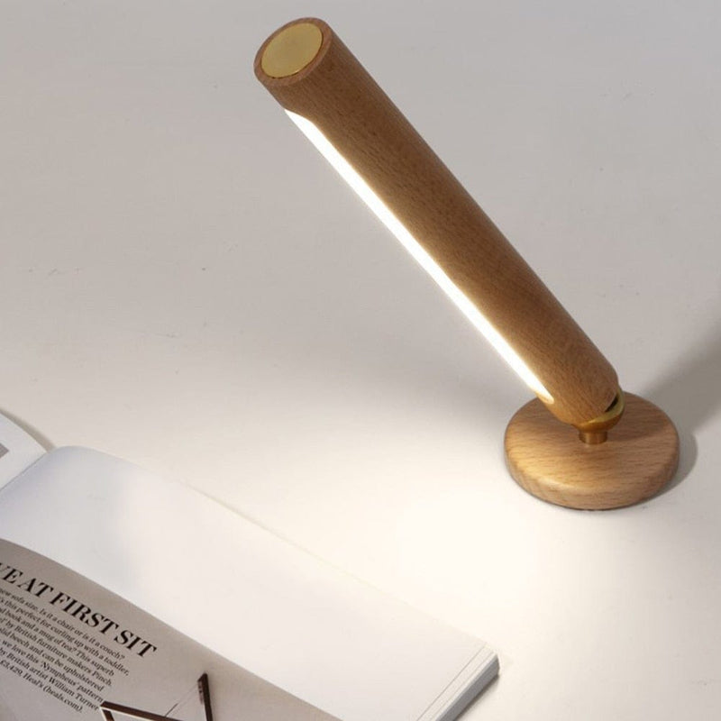 Modern Rotating Wood Wall Lamp