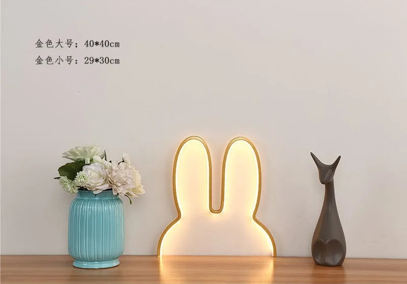 Rabbit LED Night Light – USB-Powered Bedside Lamp for Kids & Gifts