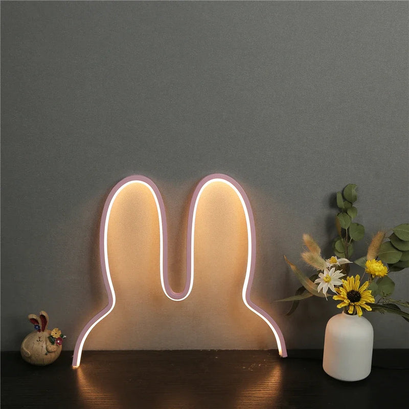 Rabbit LED Night Light – USB-Powered Bedside Lamp for Kids & Gifts
