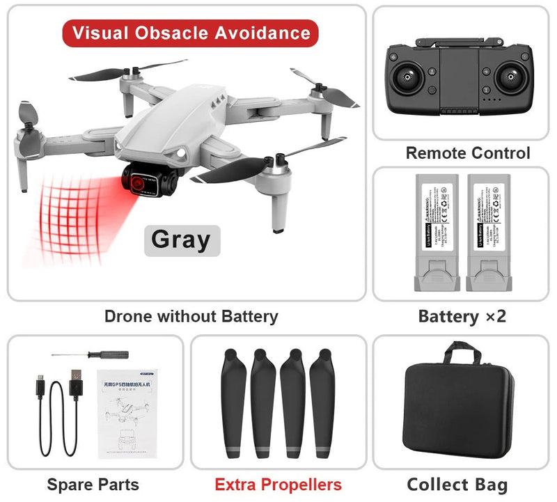 RC Drone Professional 8K HD Camera – L900 PRO SE GPS 5G 4K HD Dual Camera, 2-Axis Gimbal for Anti-Shake Aerial Photography