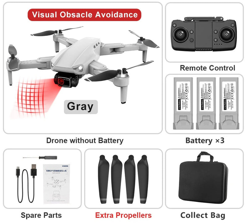 RC Drone Professional 8K HD Camera – L900 PRO SE GPS 5G 4K HD Dual Camera, 2-Axis Gimbal for Anti-Shake Aerial Photography