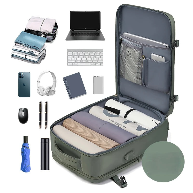Waterproof Laptop Bag with Shoe Compartment –  16-Inch Bag with Charging Port for Commuters