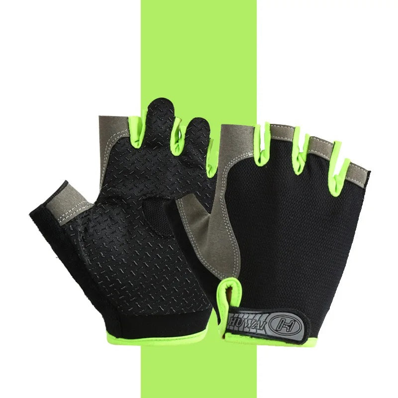 Breathable Anti-Slip Half-Finger Gloves – Fitness and Cycling Gloves for Summer Workouts